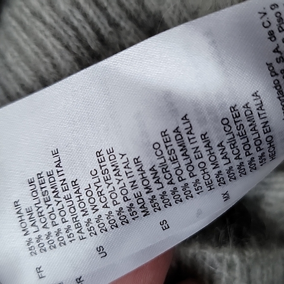 Sandro Gray Cable Knit Crewneck Sweater - Picture 6 of 7